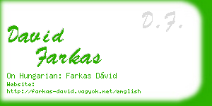 david farkas business card